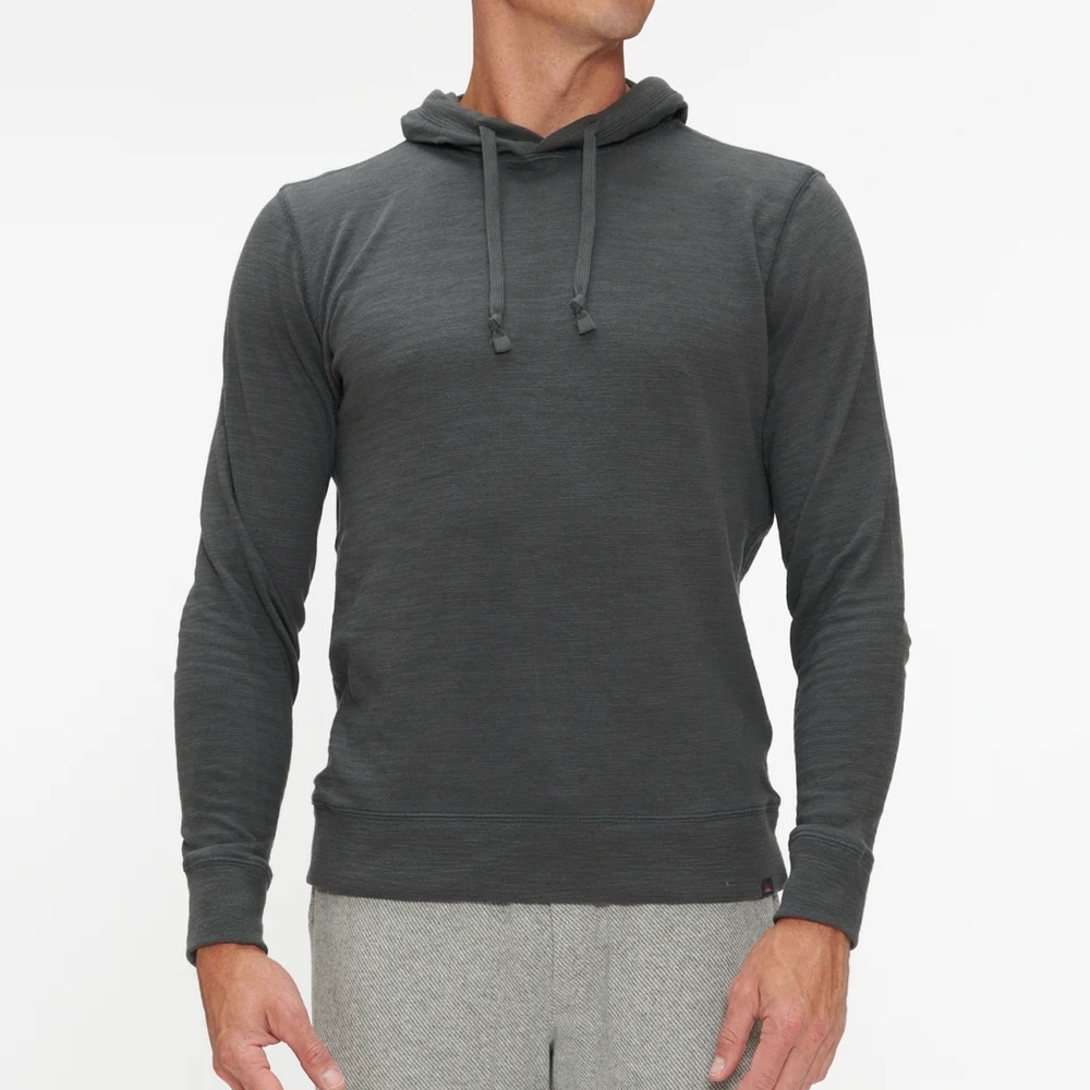 Faherty Sunwashed Slub Hoodie Pullover Men’s XS Granite Grey Cotton
